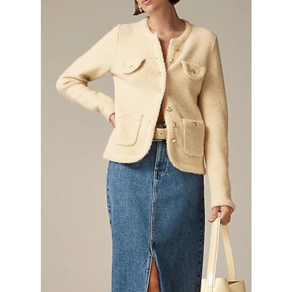 J. Crew Textured Sweater Lady Jacket Size S NWOT - Picture 1 of 8